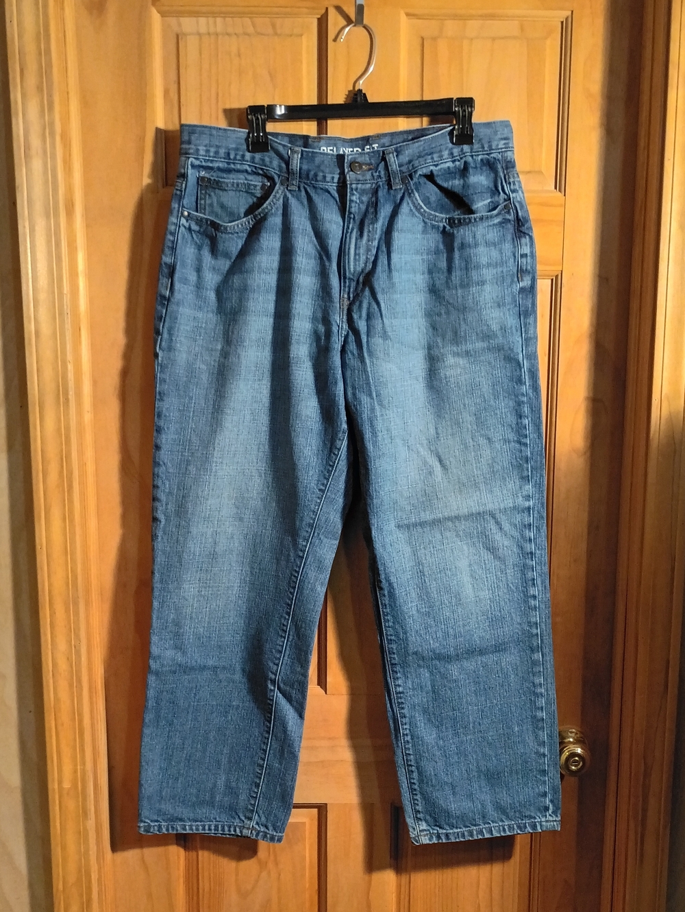 Chaps 36x30 Straight Leg Men's Jeans in Blue Wash